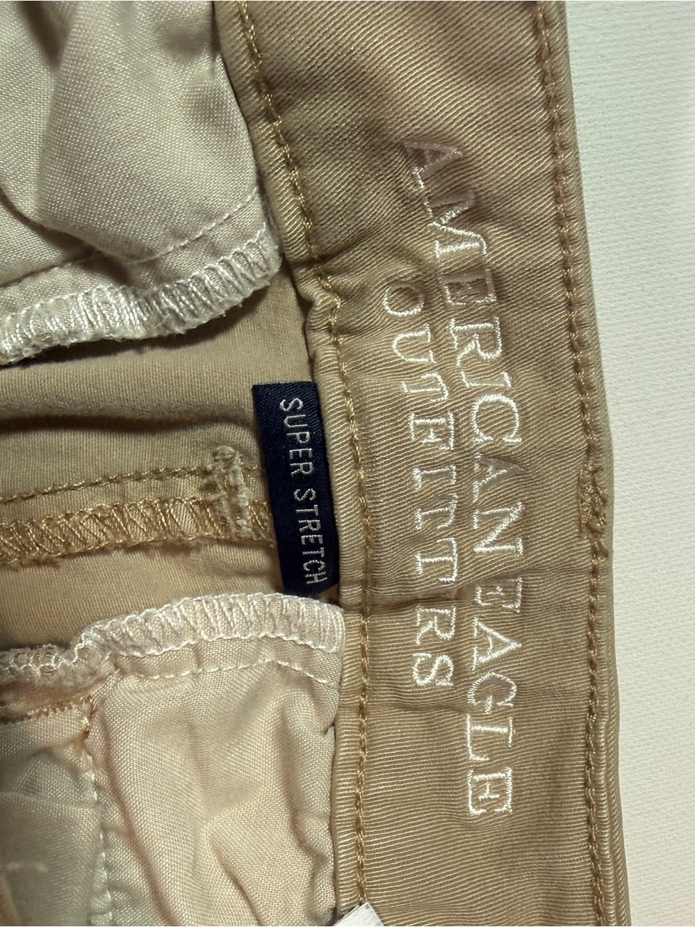 American Eagle Outfitters Slim Fit Chino Pants in Light Tan - Picture 6 of 10